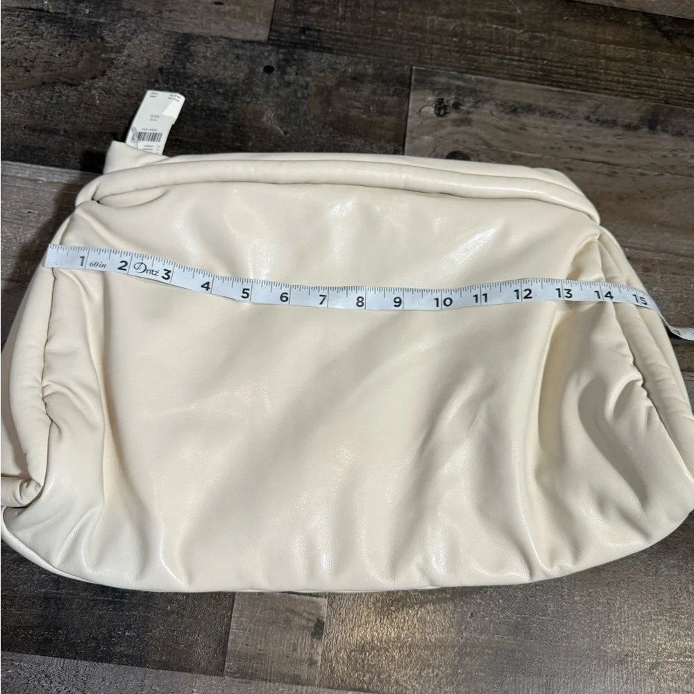 NWT Anthropologie‎ Oversized Crème Clutch